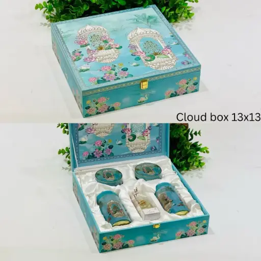 2 Glass Jar+2 Tin Jar + Aroma Diffuser Haveli Hamper